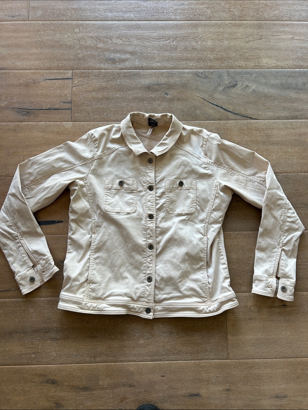 Kuhl Cream Jean Jacket with Button Front